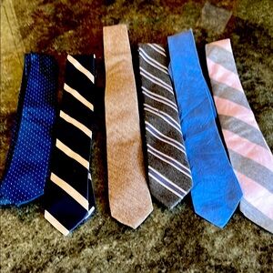 Elegant Men's Tie Set - Blue, Black, Tan, Gray, Pink